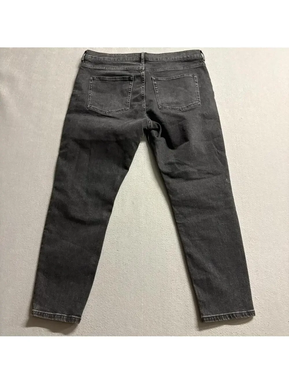 Everlane Jeans Mens 32 Ankle Black Denim Mid Rise Stretch Slim Straight
